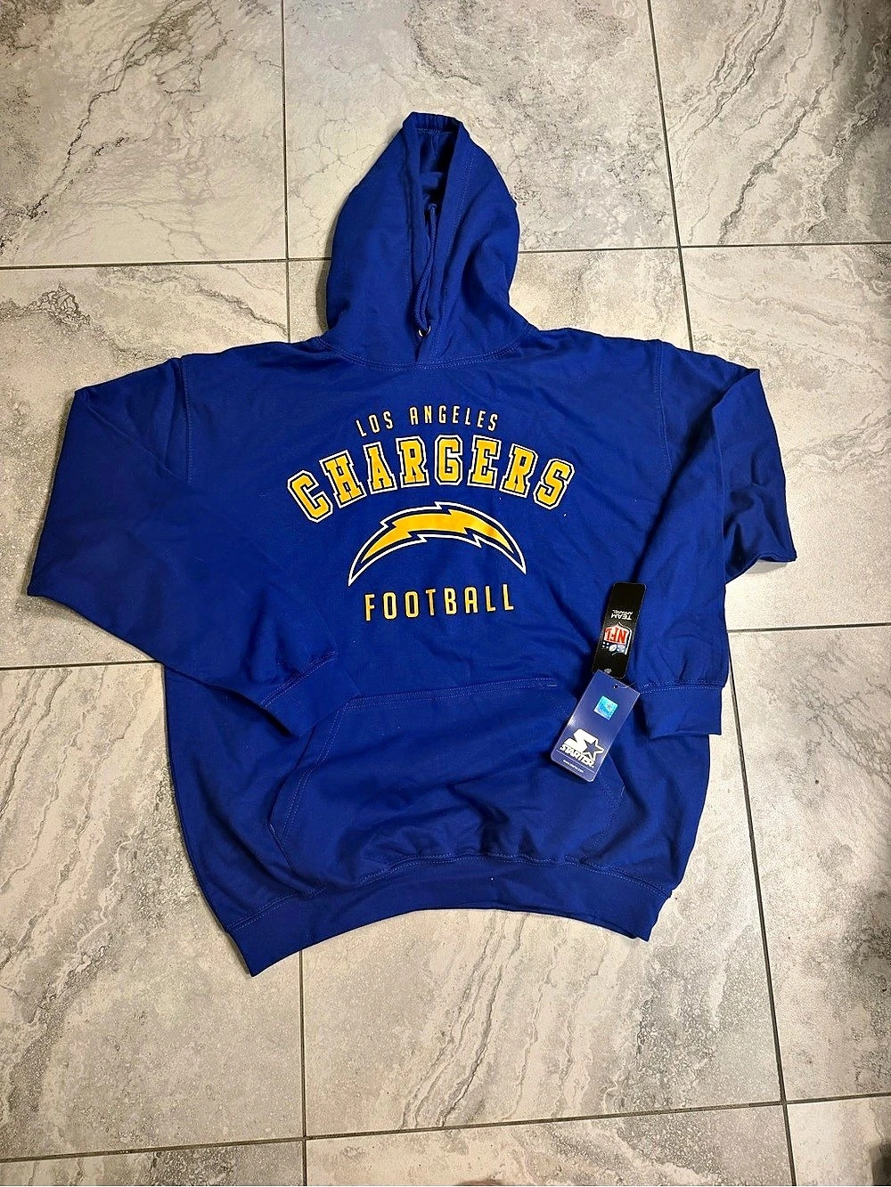 Starter Los Angeles Chargers Football hoodie Blue XL NWT